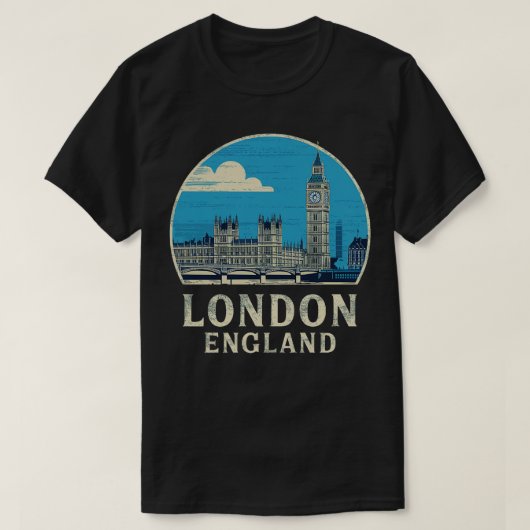ロンドン・イングランド Tシャツ (デザイン正面)