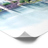 ロンドン・ウィンザー城(A)、水彩画 ポスター (角)