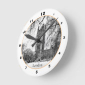 ロンドン・ウィンター・ウェストミンスター宮殿/英国のヴィンテージ ラウンド壁時計 (傾斜)