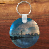 ロンドン・ウェストミンスター市街の写真ボール キーホルダー (正面)