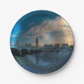 ロンドン・ウェストミンスター市街の写真ボール ペーパープレート (正面)