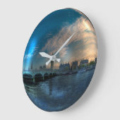 ロンドン・ウェストミンスター市街の写真ボール ラージ壁時計 (傾斜)