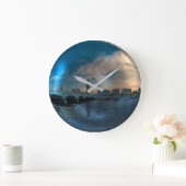 ロンドン・ウェストミンスター市街の写真ボール ラージ壁時計 (ホーム)