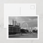 ロンドン:オクソタワー、ロンドンアイ、テムズ川 ポストカード (正面/裏面)