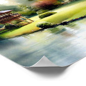 ロンドン – オランダ公園(D)、水彩画 ポスター (角)