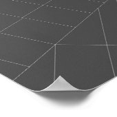 ロンドン、オンタリオ州 (黒地に白) ポスター (角)