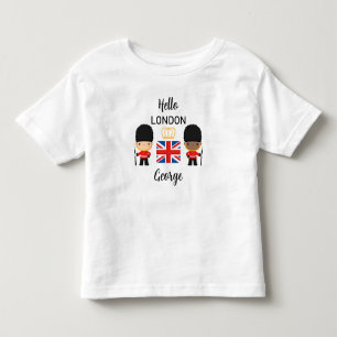 ロンドン・ガード混在肌の少年の名前イギリス トドラーTシャツ