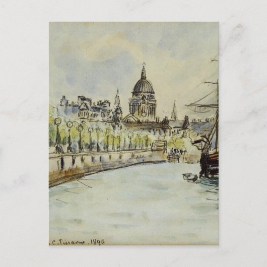 ロンドン、キャンベル・ピサロによる聖パウロ大聖堂 ポストカード (正面)