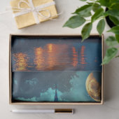 ロンドン・スカイライン・ナイト・ムーン・デクページ 薄葉紙 (ギフト)