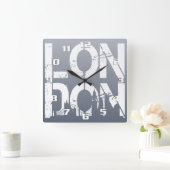 ロンドン スクエア壁時計 (ホーム)