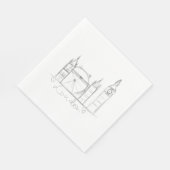 ロンドン スタンダードランチョンナプキン (角)