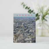 ロンドン・セントポール大聖堂の空中表示はがき ポストカード (スタンド正面)