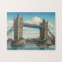 ロンドン・タワーブリッジの浮世絵