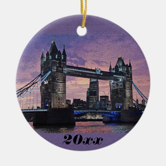 ロンドン・タワーブリッジ クリスマス オーナメント (正面)