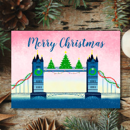 ロンドン・タワーブリッジ メリークリスマス カード