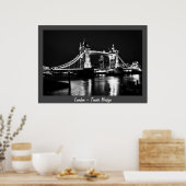 ロンドン – タワーブリッジNight No.2 （ポスター） ポスター (キッチン)