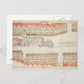 ロンドン，チャプサイドの地図， 1585 ポストカード (正面/裏面)