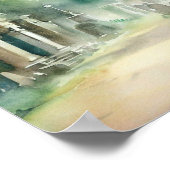 ロンドン・ハイランド墓地(C)、水彩画 ポスター (角)