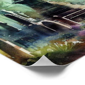 ロンドン・ハイランド墓地(D)、水彩画 ポスター (角)