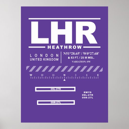 ロンドン・ヒースロー空港 LHR ポスター (正面)