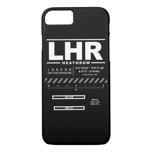 ロンドン・ヒースロー空港LHRのiPhoneの場合 Case-Mate iPhoneケース (裏面)