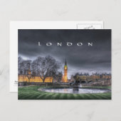 ロンドン – ビッグベンと議会建物 ポストカード (正面/裏面)