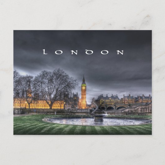 ロンドン – ビッグベンと議会建物 ポストカード (正面)