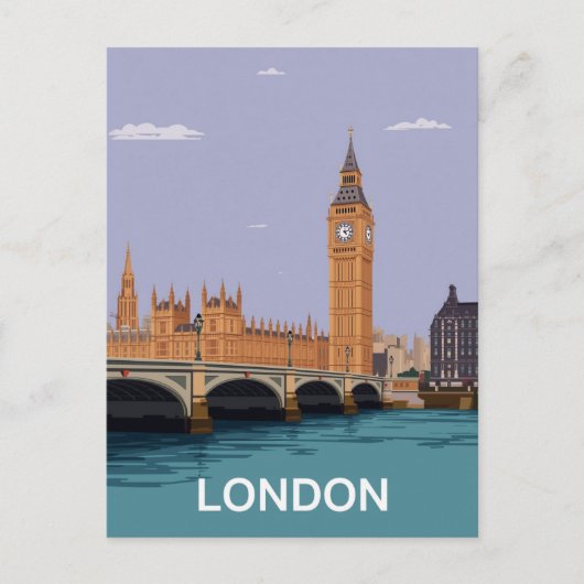 ロンドン ビッグ・ベン & 国会議事堂 ポストカード (正面)