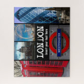 ロンドン、ビュー、およびカスタムメッセージ ジグソーパズル (縦)