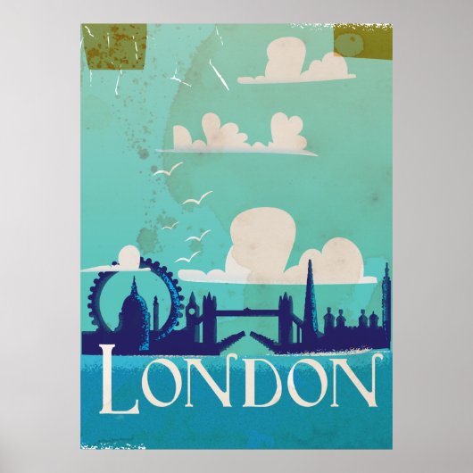 ロンドン ビンテージ 旅行 ポスター (正面)