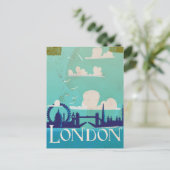 ロンドン ビンテージ 旅行 ポスター ポストカード (スタンド正面)
