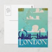 ロンドン ビンテージ 旅行 ポスター ポストカード (正面/裏面)