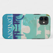 ロンドン ビンテージ 旅行 ポスター Case-Mate iPhoneケース (裏面(横))