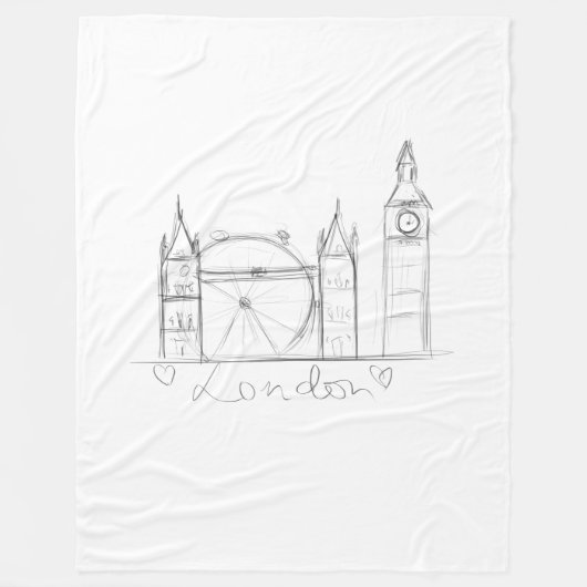 ロンドン フリースブランケット (正面)
