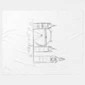 ロンドン フリースブランケット (正面(横))