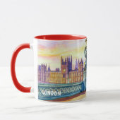 ロンドン・ブリッジの風景の水彩画 #2 マグカップ (左)