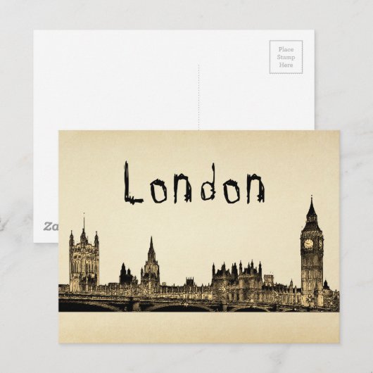 ロンドン ポストカード (正面/裏面)