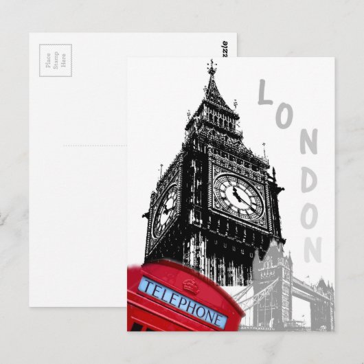 ロンドン ポストカード (正面/裏面)