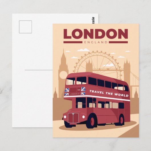 ロンドン ポストカード (正面/裏面)