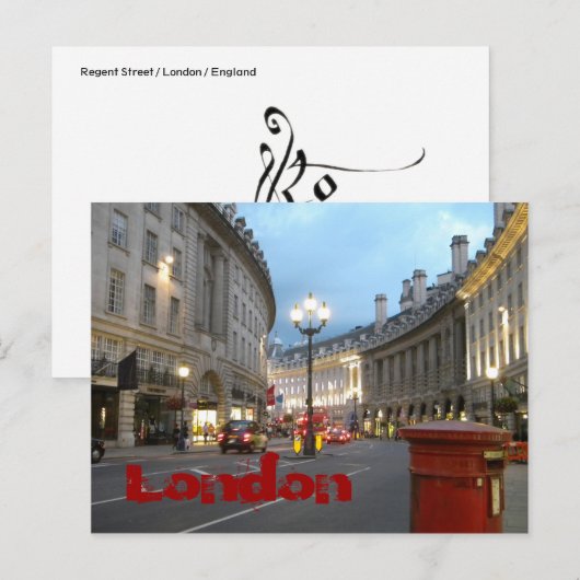 ロンドン ポストカード (正面/裏面)