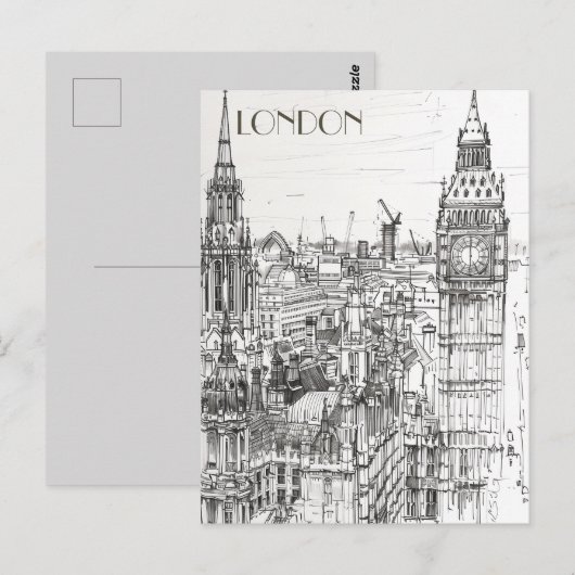 ロンドン ポストカード (正面/裏面)
