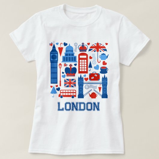 ロンドン ポップ アイコン Tシャツ (デザイン正面)