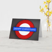 ロンドン・メリー・クリスマス・グリーティング カード (黄色い花)