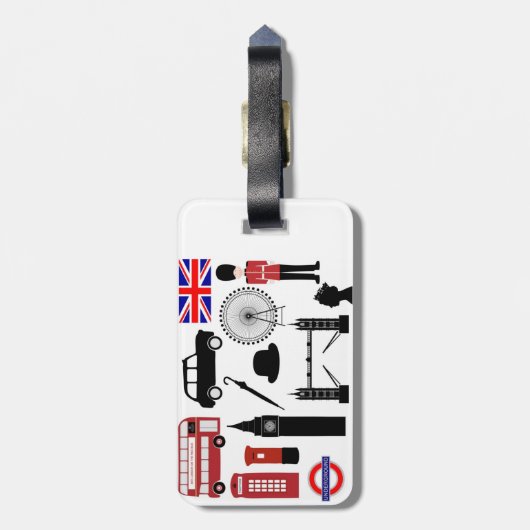 ロンドン ラゲッジタグ (裏面縦)