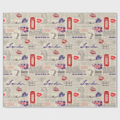 ロンドン ラッピングペーパー (フラット)