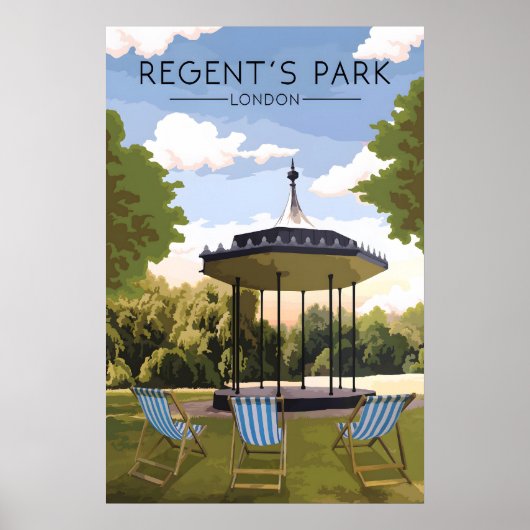 ロンドン・リージェンツパーク旅行ポスター ポスター (正面)