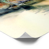 ロンドン – ロンドンのミレニアム・ブリッジ(C)、水彩画 ポスター (角)