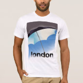 ロンドン 傘 トラベル ポスター Tシャツ (正面)