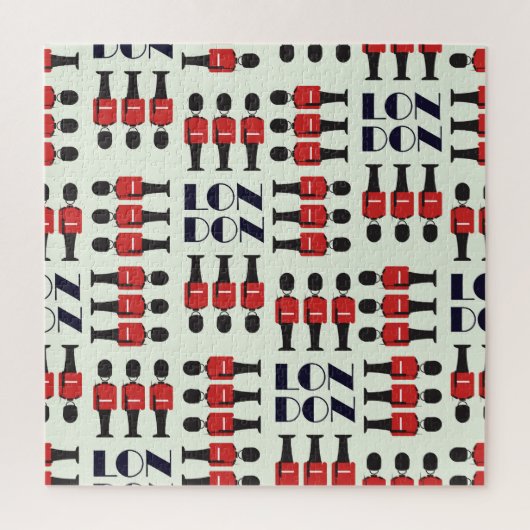 ロンドン、兵士、シームレスなパターン ジグソーパズル (縦)