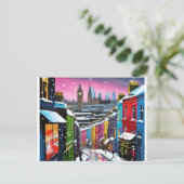 ロンドン、冬 – クリスマスカード005 ポストカード (スタンド正面)